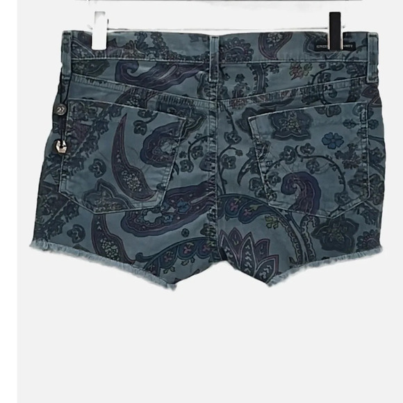 Citizens of Humanity Paisley Print Corduroy Cut Off Shorts - NWOT - Size 27 - Picture 2 of 8